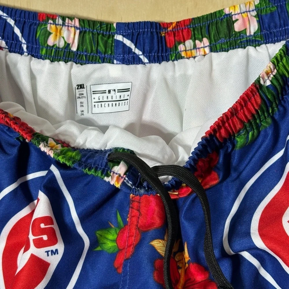 Chicago Cubs Hawaiian Floral Swim Trunks 2XL | MLB Genuine Merchandise‎